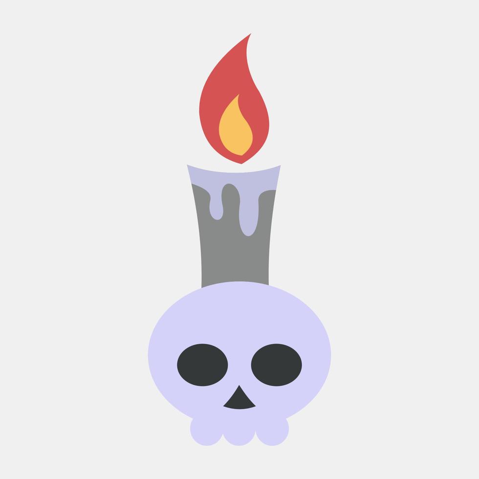 Icon candle. Day of the dead celebration elements. Icons in flat style. Good for prints, posters, logo, party decoration, greeting card, etc. vector