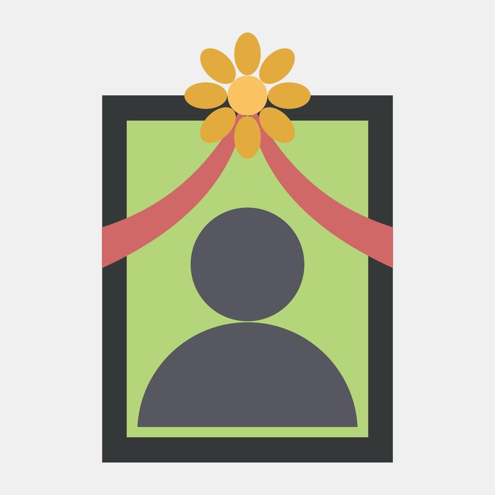 Icon photo of the dead. Day of the dead celebration elements. Icons in flat style. Good for prints, posters, logo, party decoration, greeting card, etc. vector