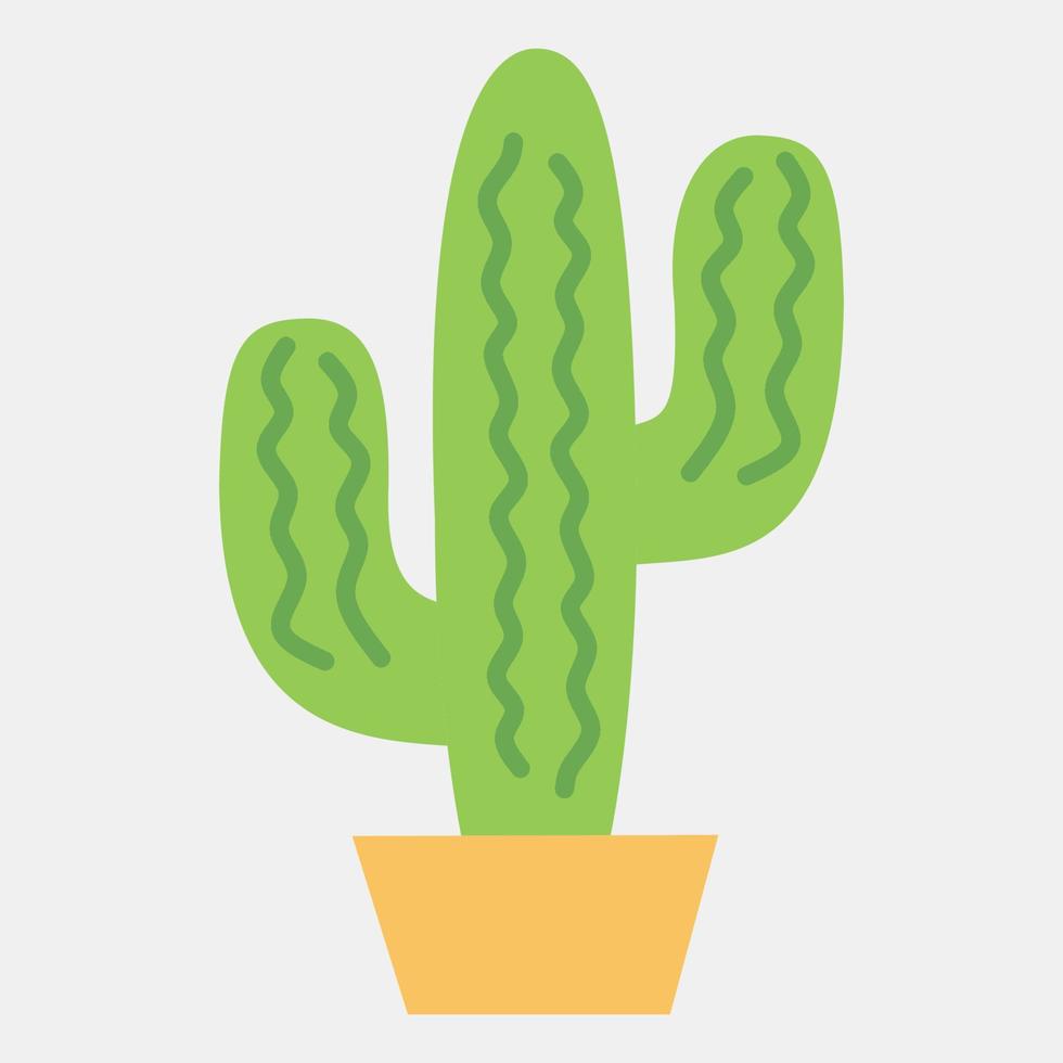 icono de cactus. elementos de celebración del día de los muertos. iconos de estilo plano. bueno para impresiones, carteles, logotipos, decoración de fiestas, tarjetas de felicitación, etc. vector