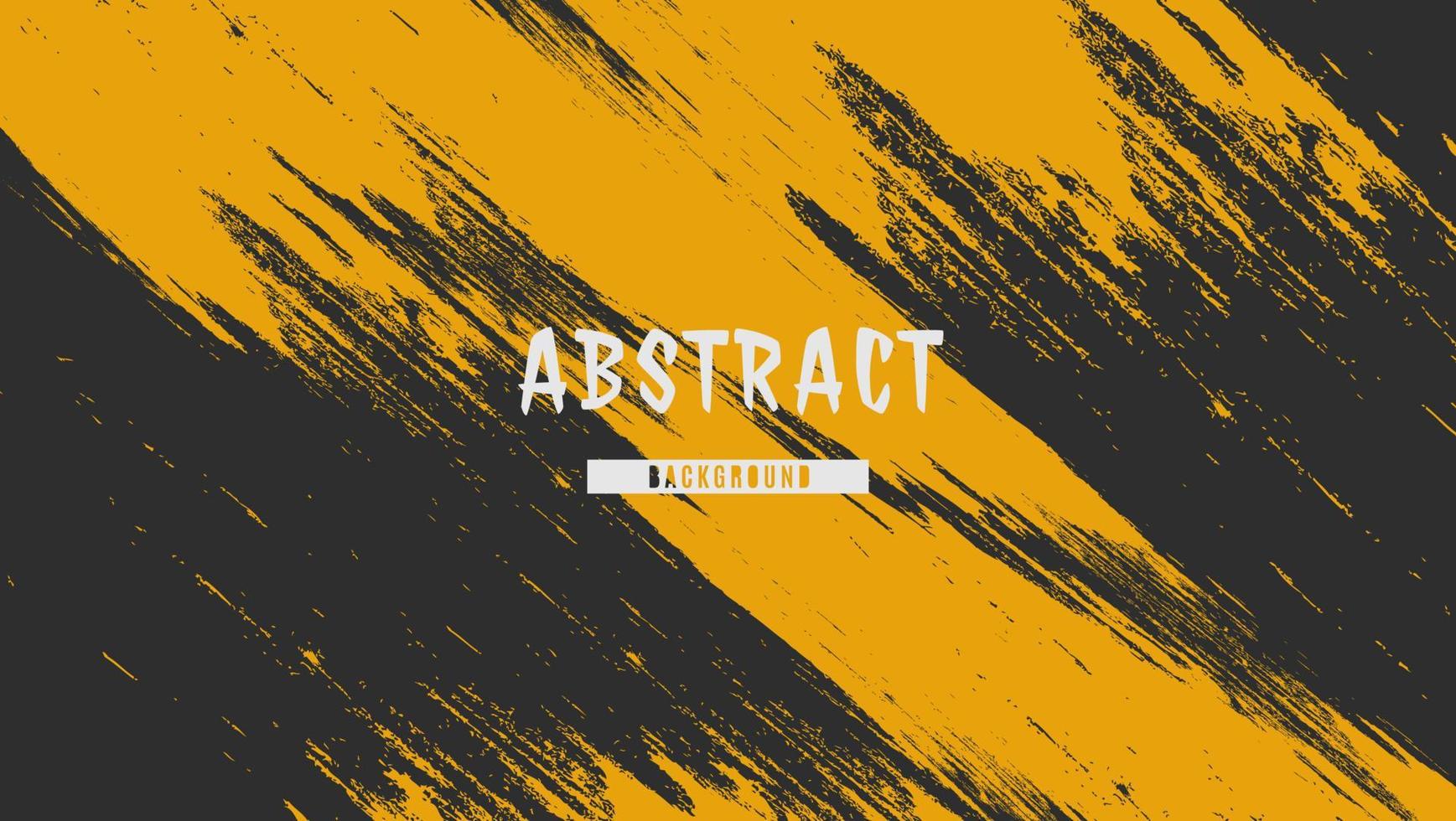 Abstract Yellow Grunge Scratch In Black Background Design vector