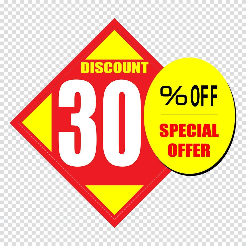 30 percent discount sign icon. Sale symbol. Special offer label vector