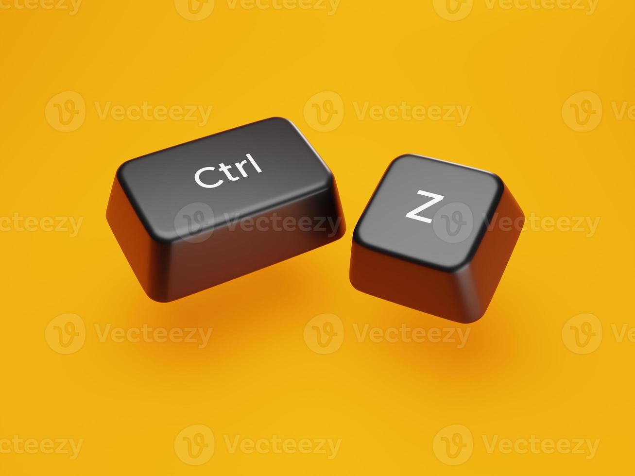 3d illustration of control z with yellow background 13273021 Stock