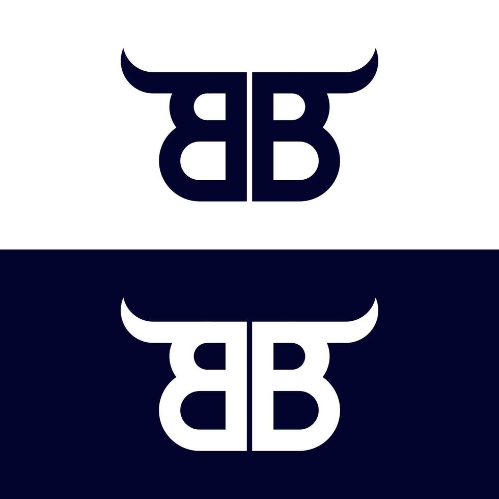 diseño de logotipo letra bb vector