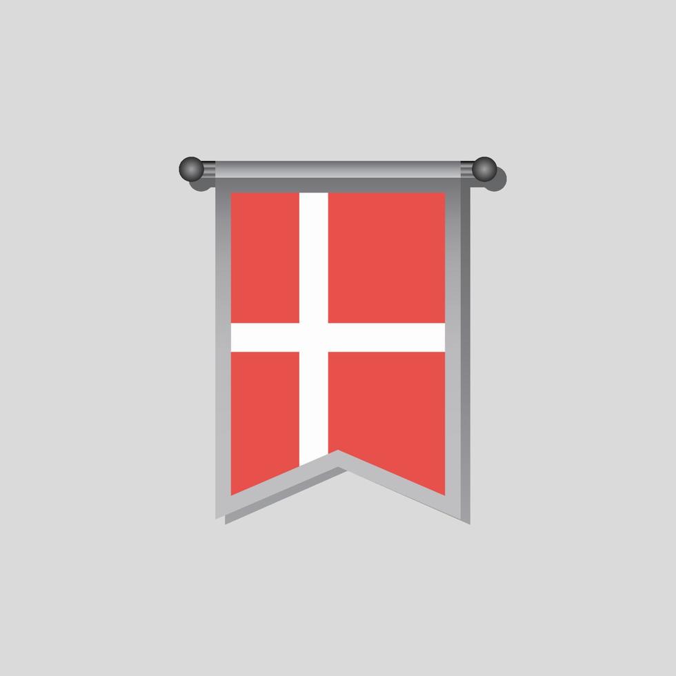 Illustration of Denmark flag Template vector