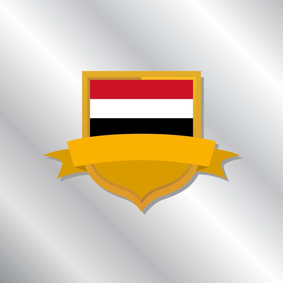 Illustration of Yemen flag Template vector