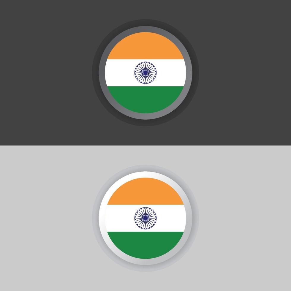 ilustración de la plantilla de la bandera india vector