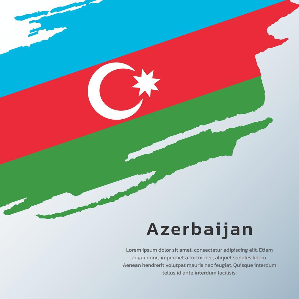 ilustración de la plantilla de la bandera de azerbaiyán vector