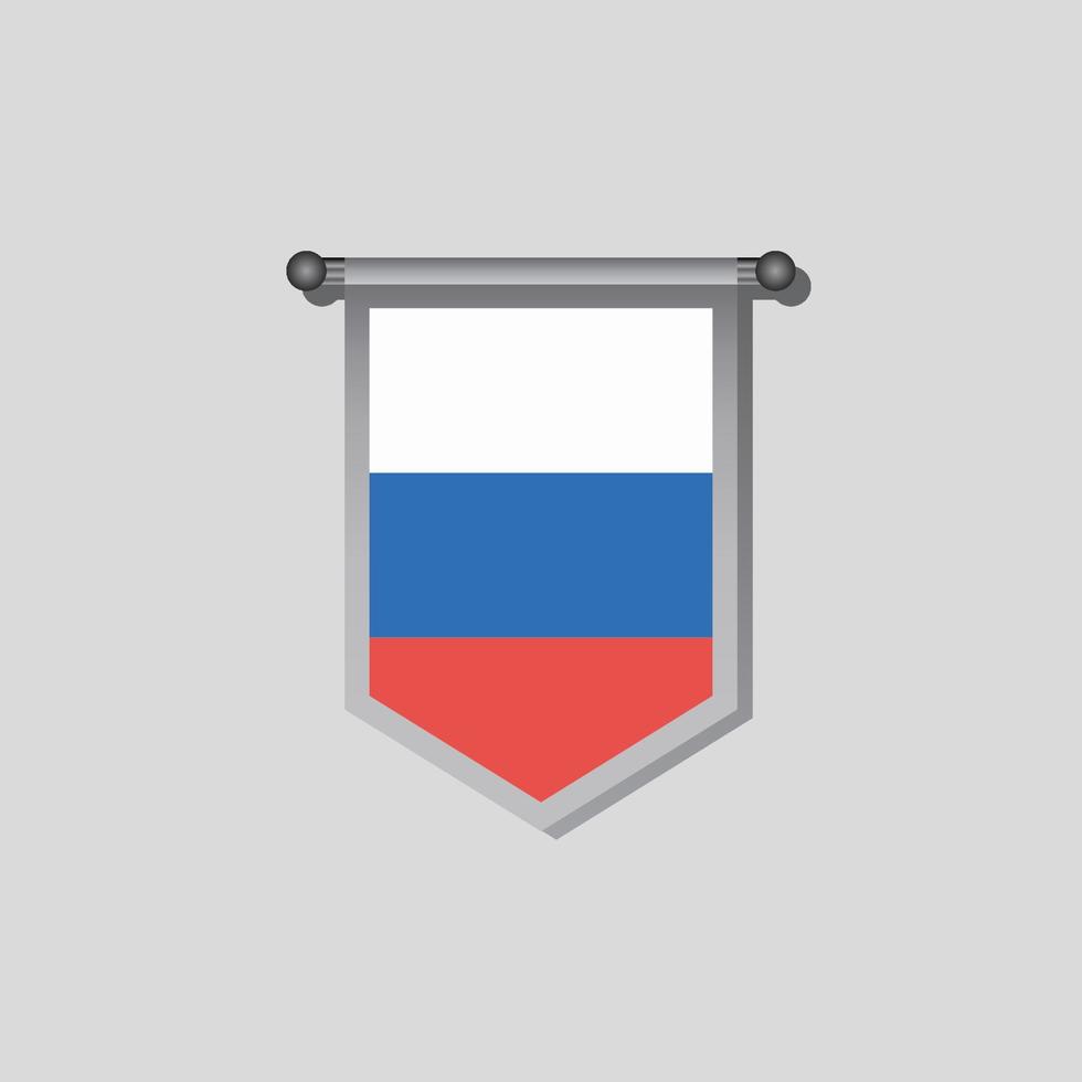 ilustración de la plantilla de la bandera de rusia vector