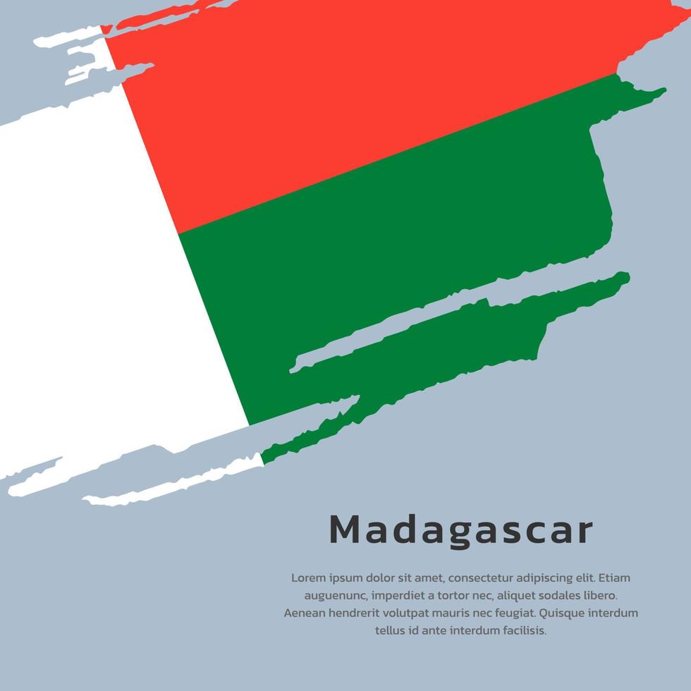 Illustration of Madagascar flag Template vector