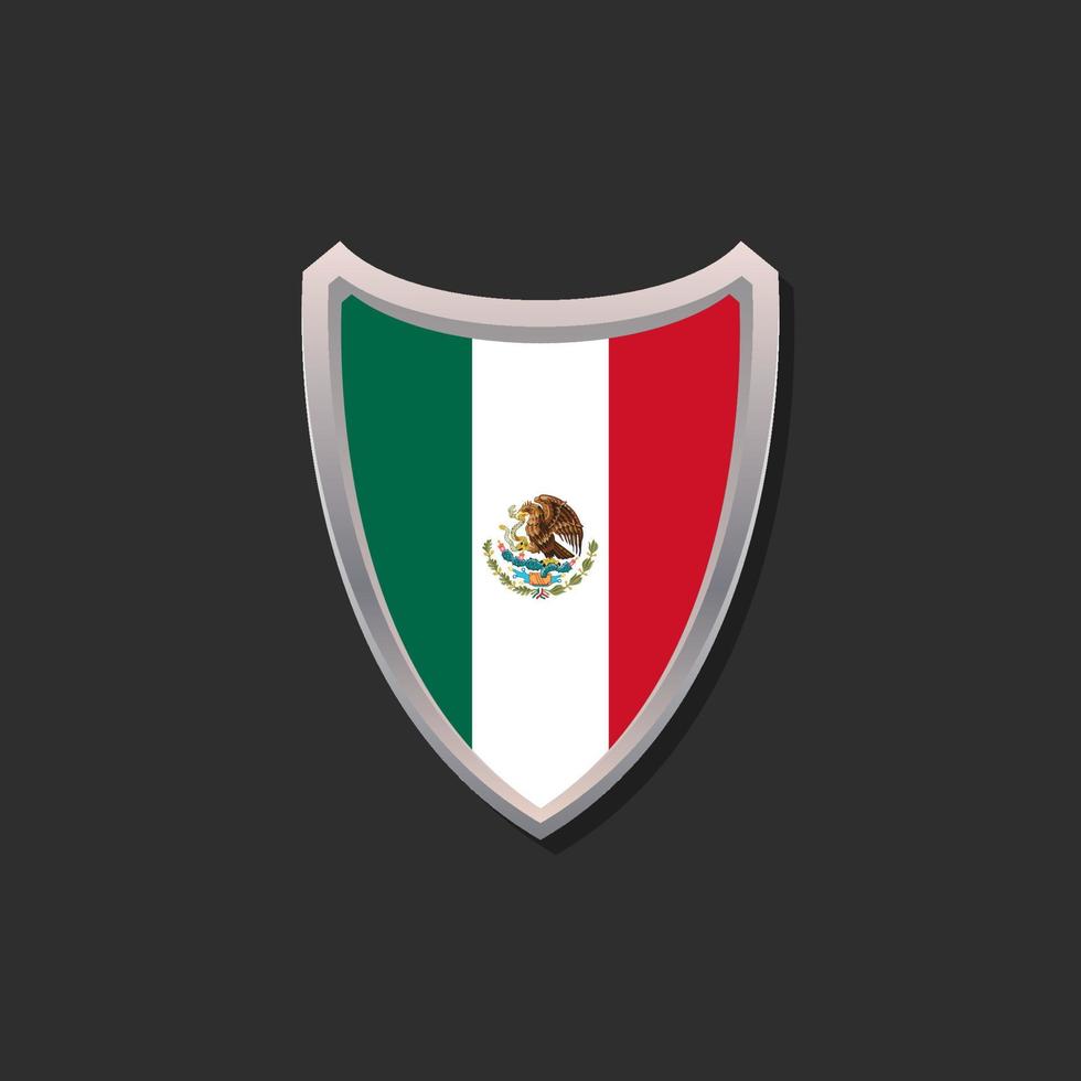 ilustración de la plantilla de la bandera de méxico vector