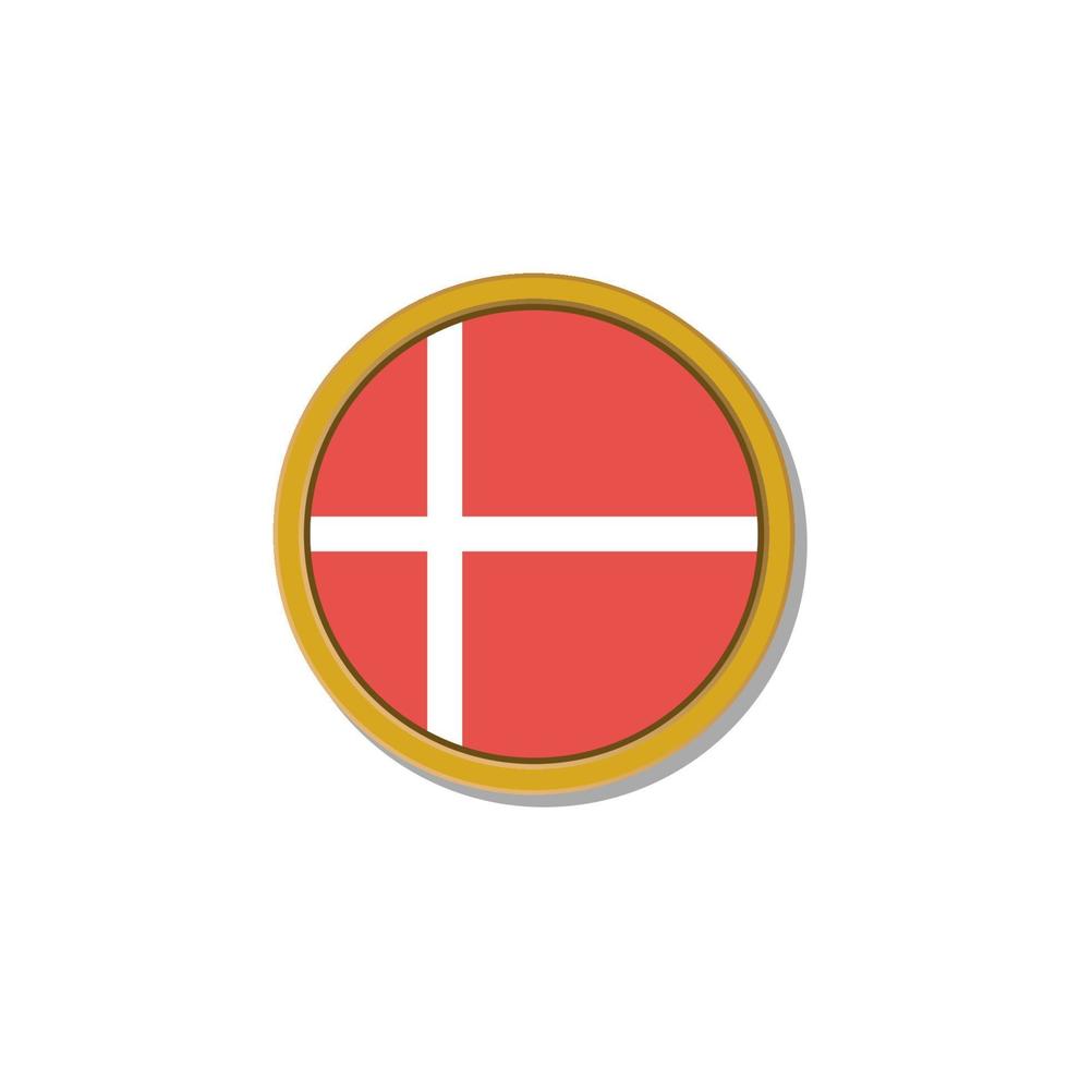 Illustration of Denmark flag Template vector