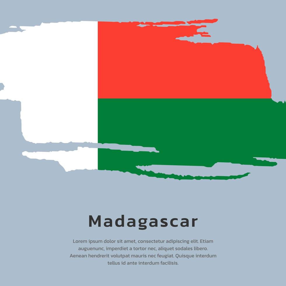 Illustration of Madagascar flag Template vector
