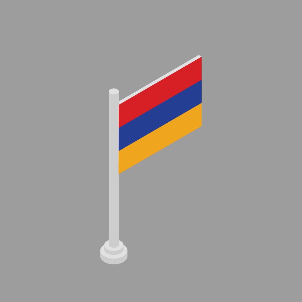 ilustración de la plantilla de la bandera de armenia vector