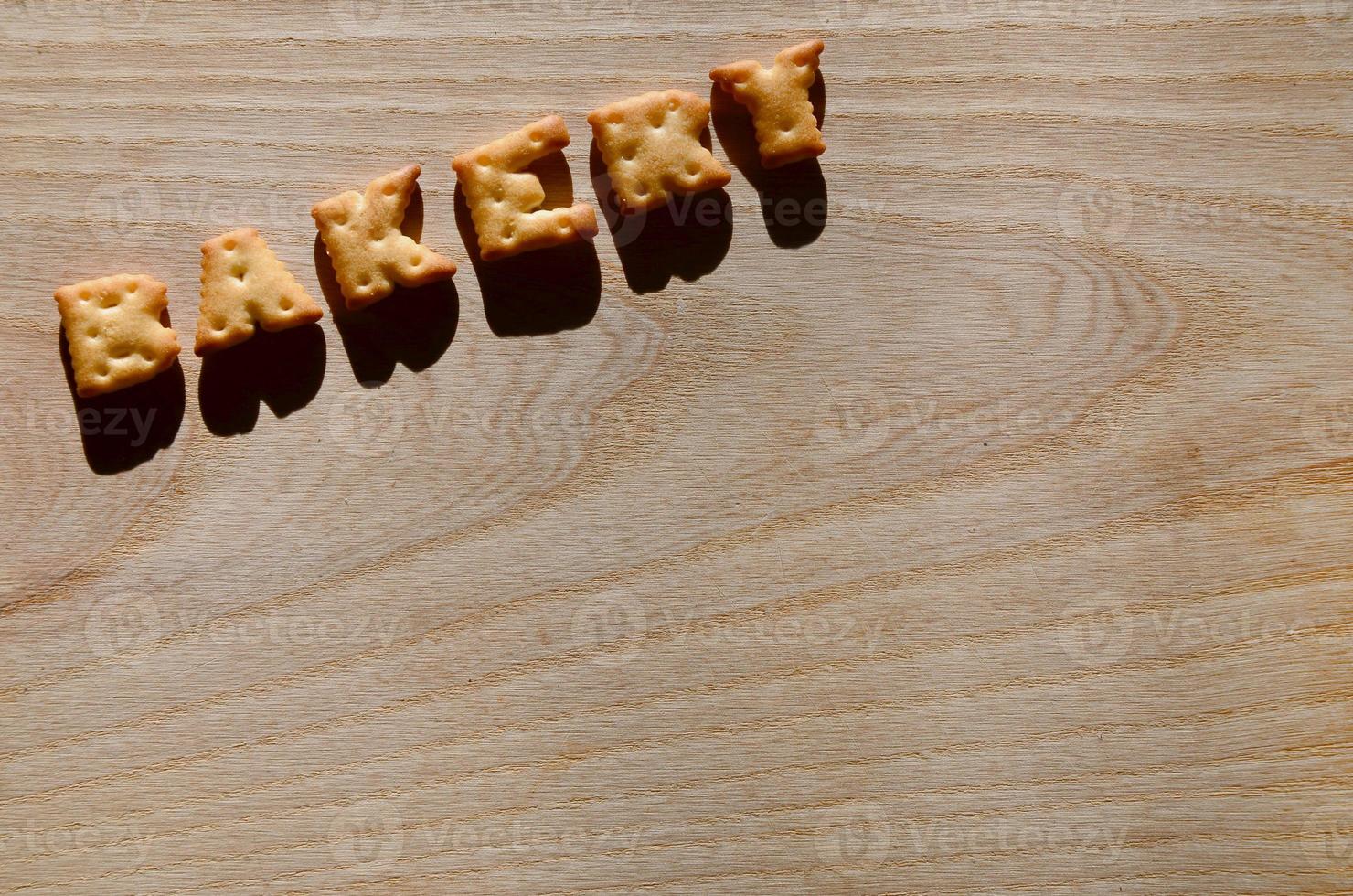 Bakery. Edible letters photo