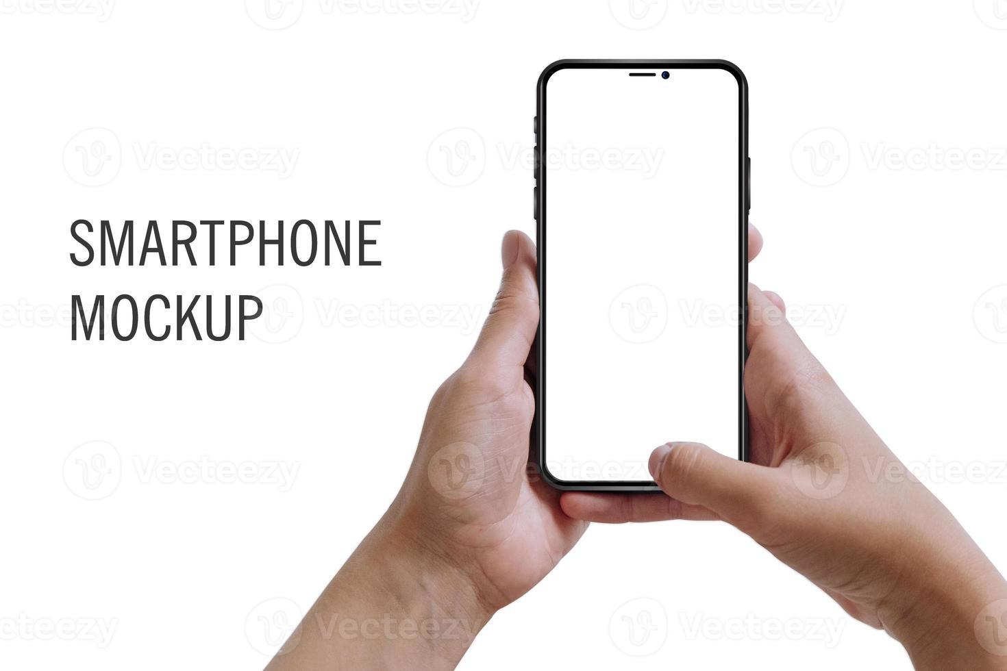 smartphone mockup with two hand photo