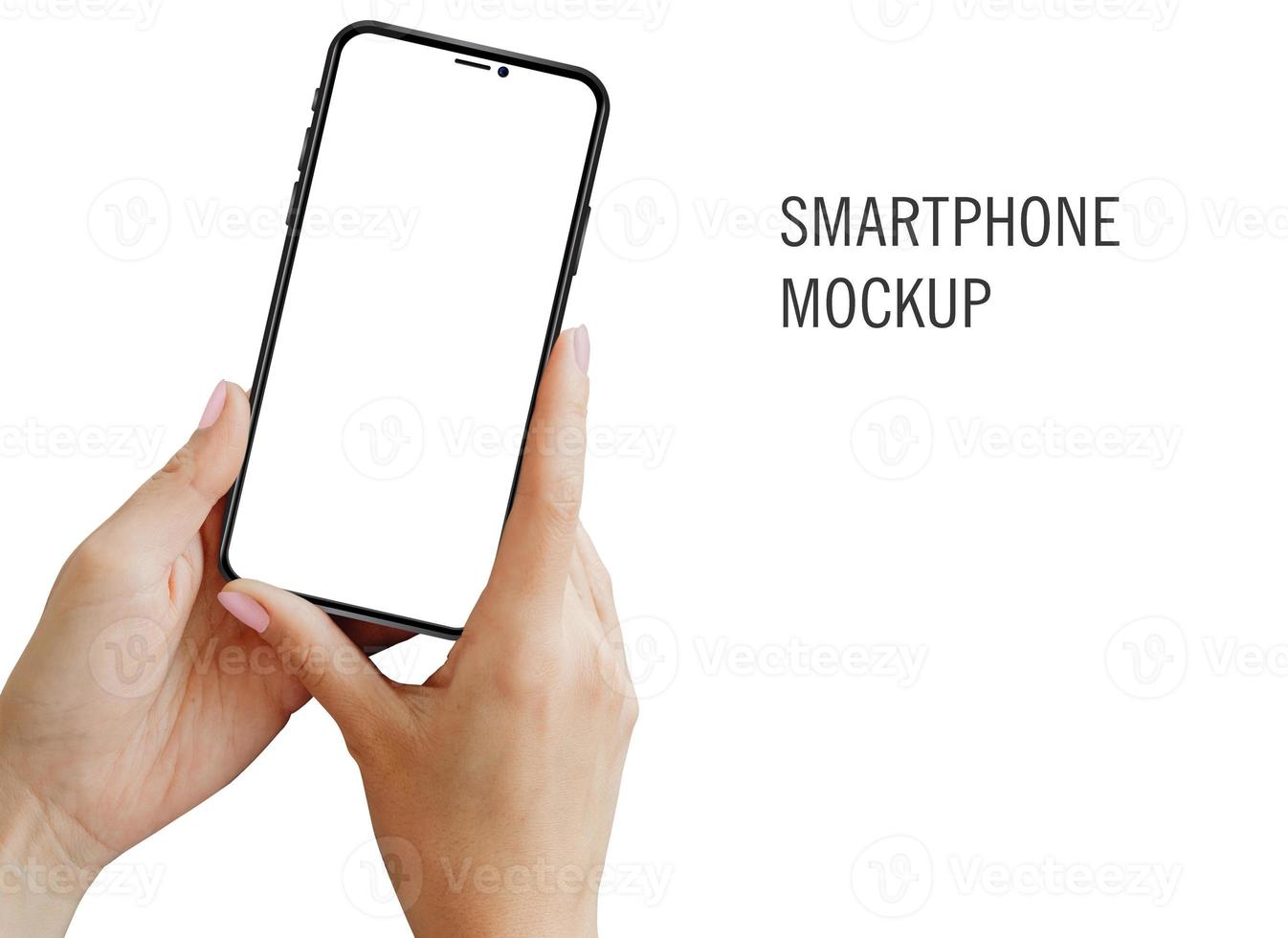 on hand smartphone or phone mockup photo