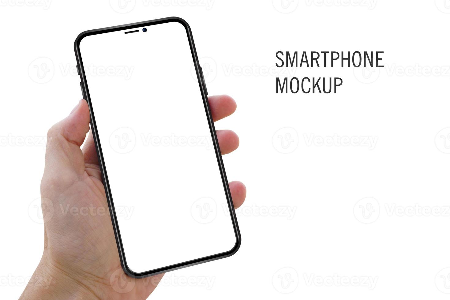 on hand smartphone or phone mockup photo