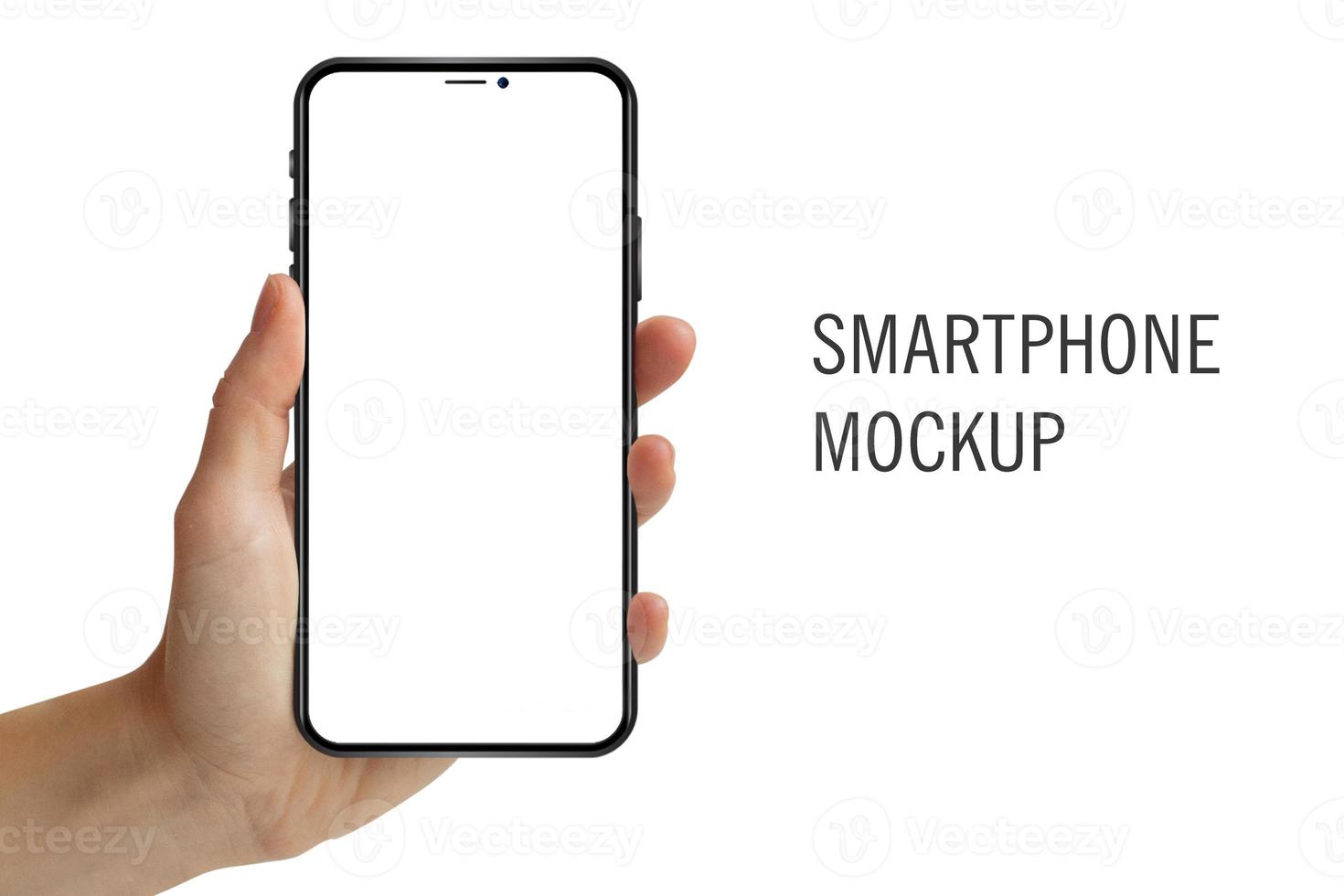 on hand smartphone or phone mockup photo