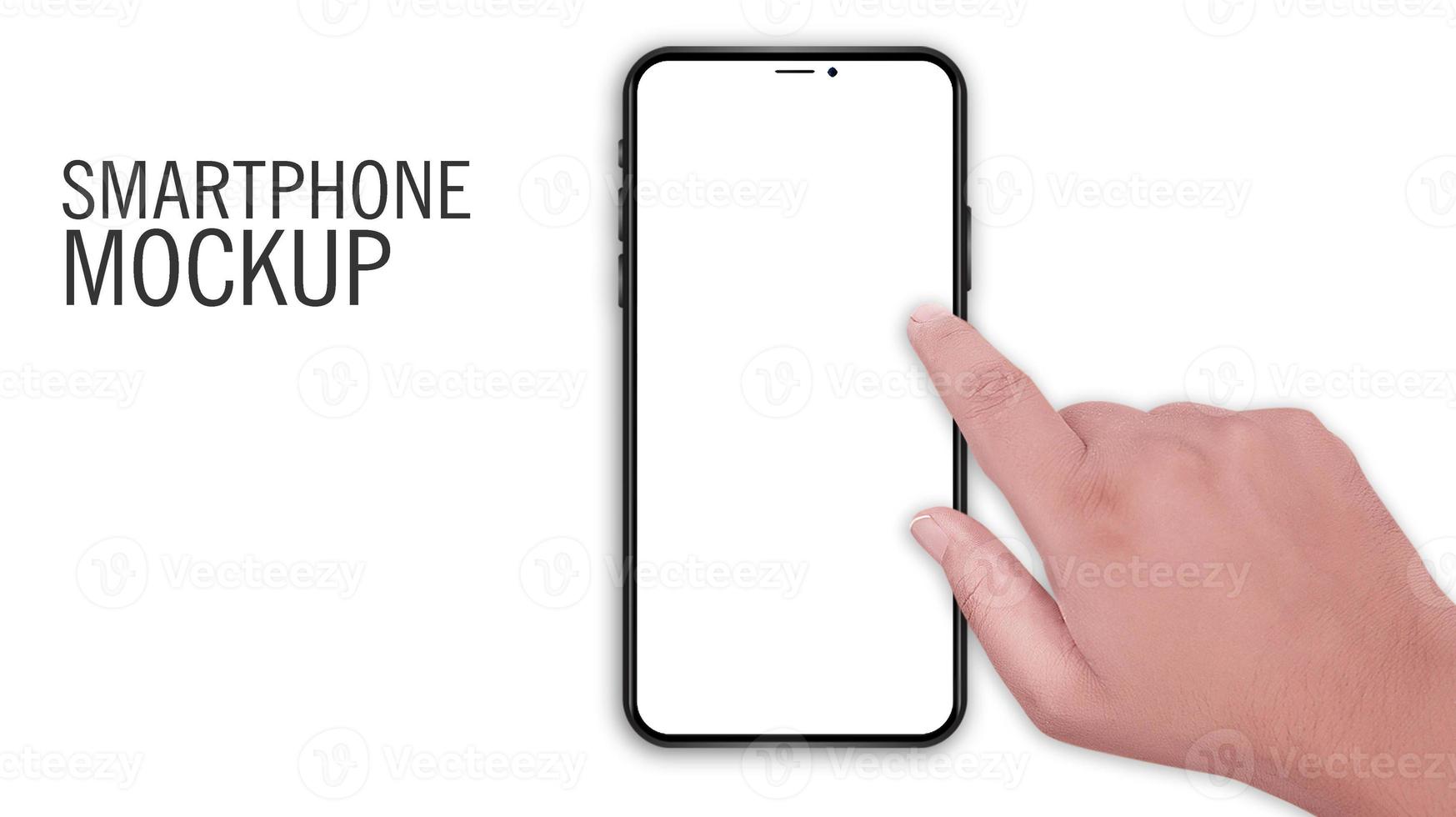 hand touch smartphone mockup photo
