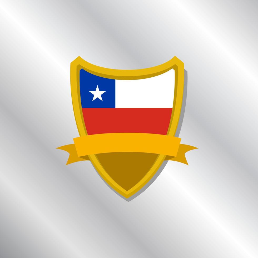 Illustration of Chile flag Template vector