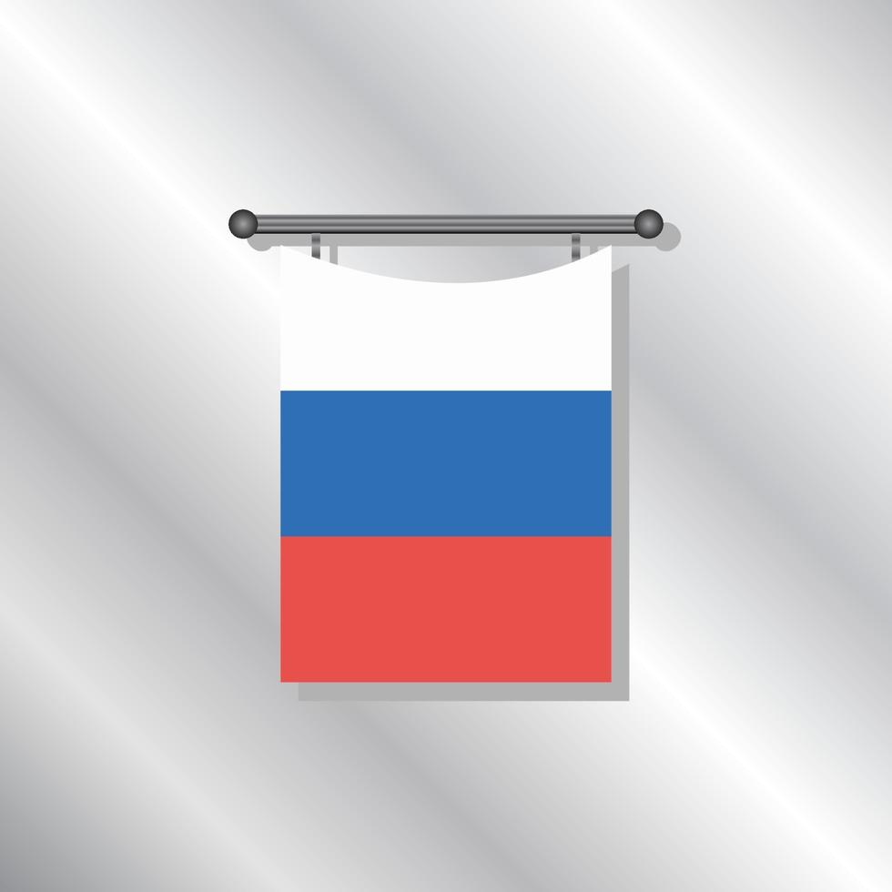 ilustración de la plantilla de la bandera de rusia vector