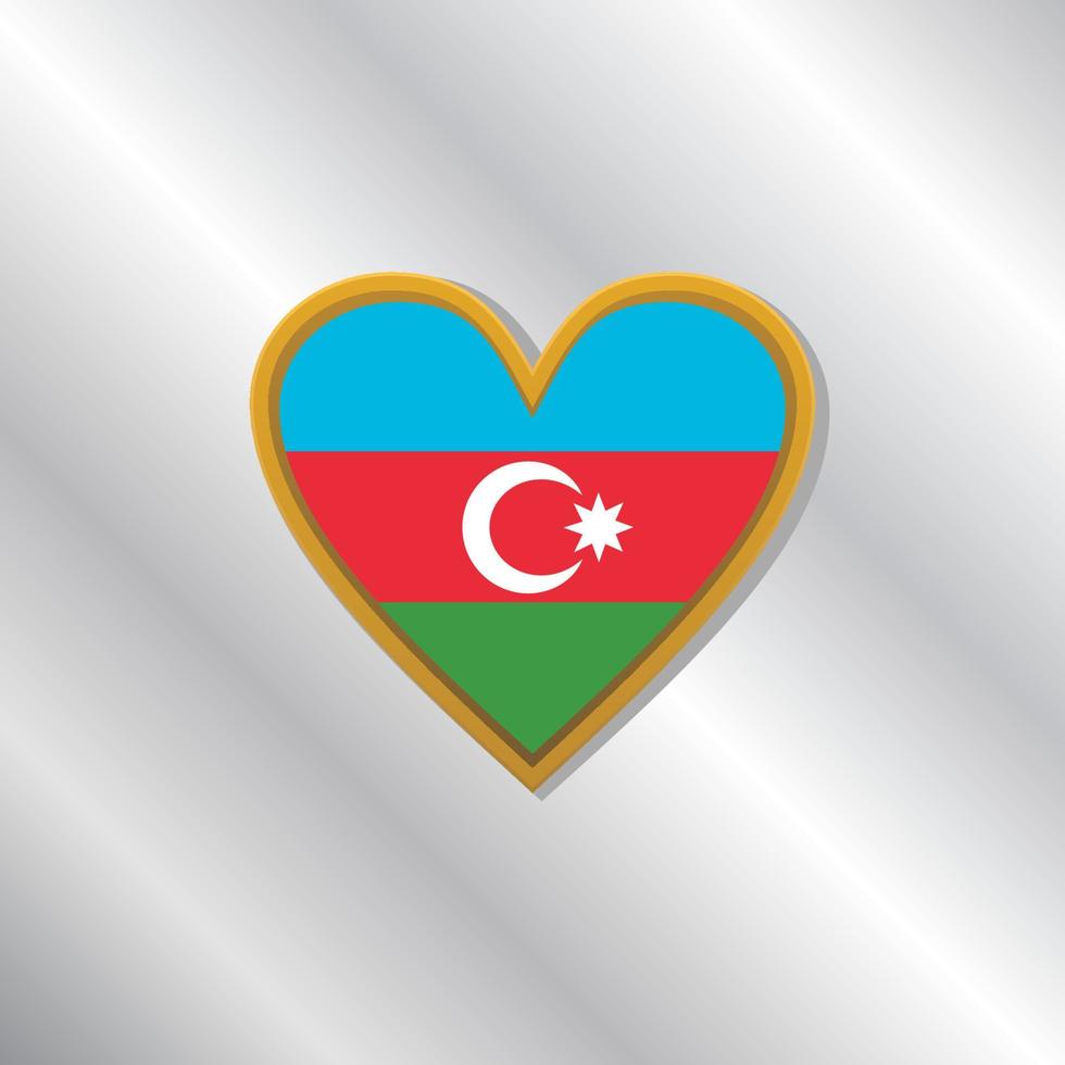 Illustration of Azerbaijan flag Template vector