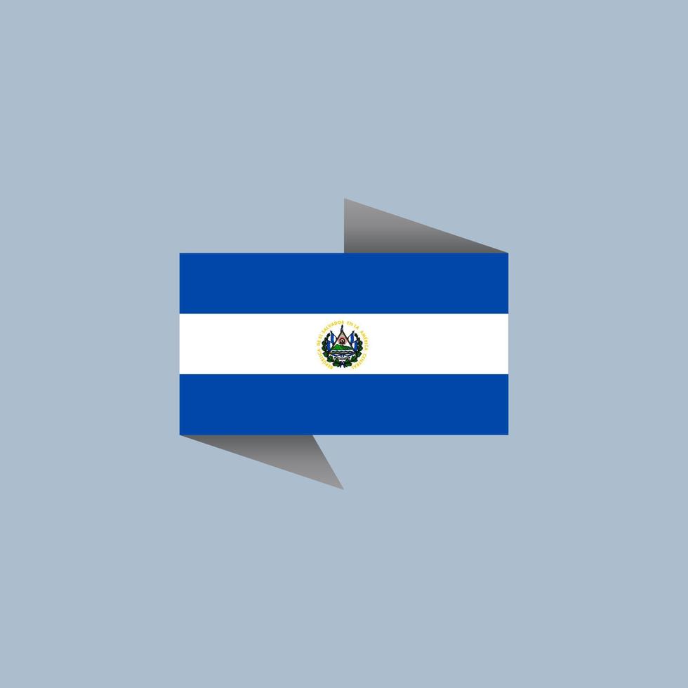 ilustración de la plantilla de la bandera de el salvador vector