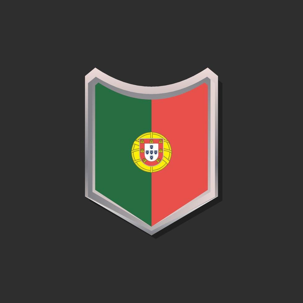 ilustración de plantilla de bandera de portugal vector