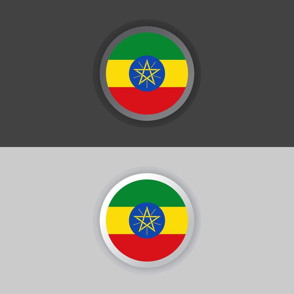 Illustration of Ethiopia flag Template vector