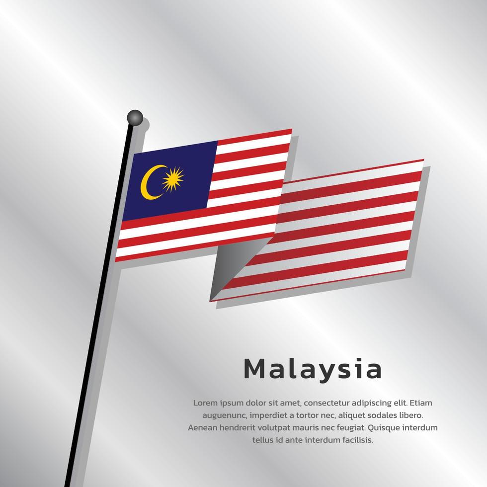 Illustration of Malaysia flag Template vector