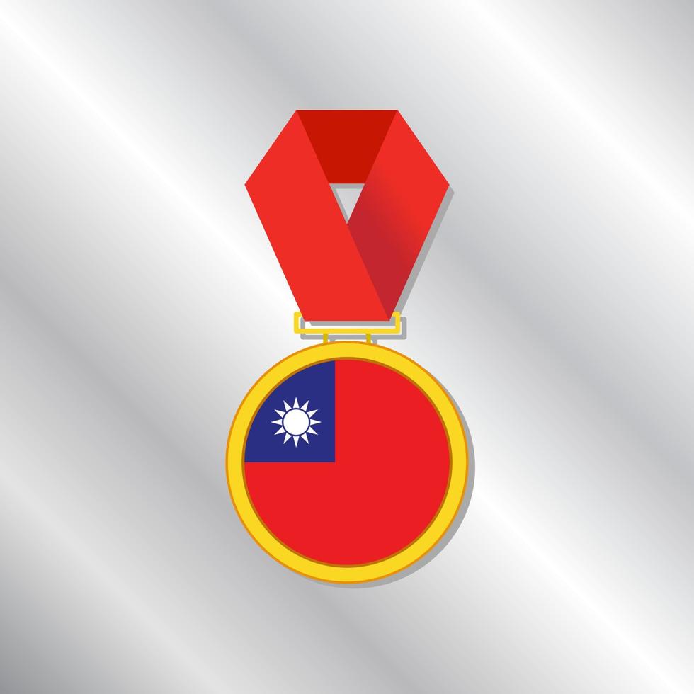 Illustration of Taiwan flag Template vector