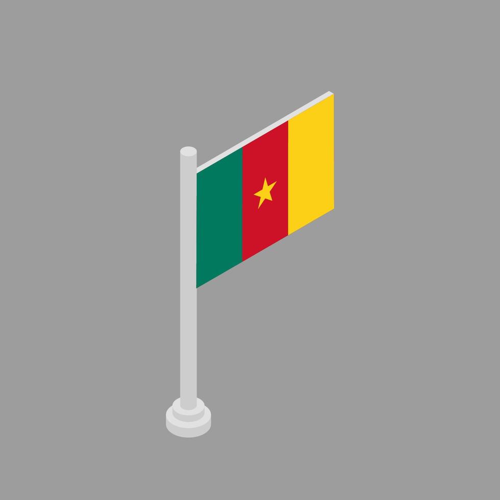 Illustration of Cameroon flag Template vector