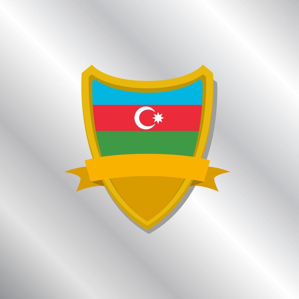 ilustración de la plantilla de la bandera de azerbaiyán vector