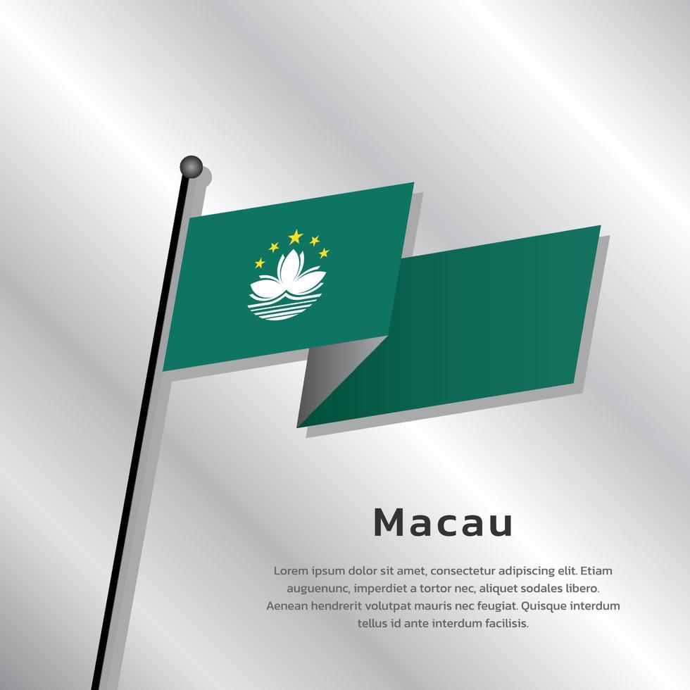 ilustración de la plantilla de la bandera de macao vector