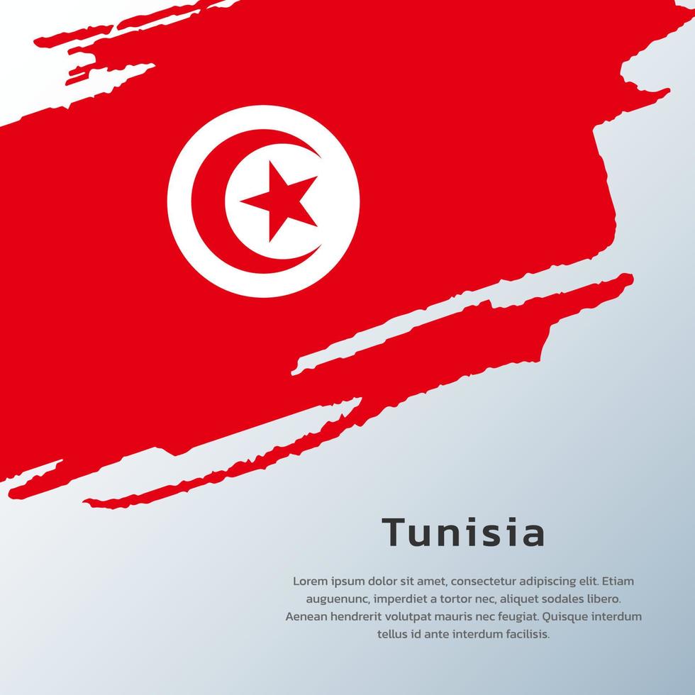 Illustration of Tunisia flag Template vector