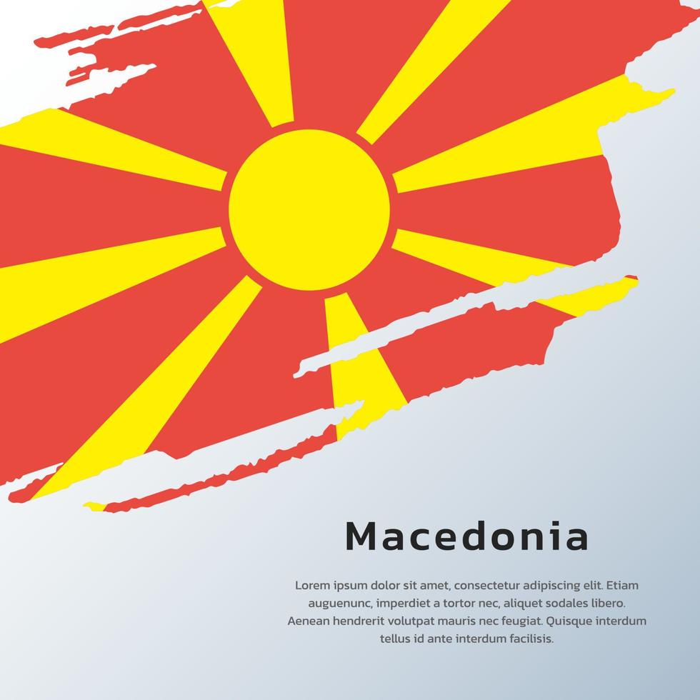 ilustración de la plantilla de la bandera de macedonia vector