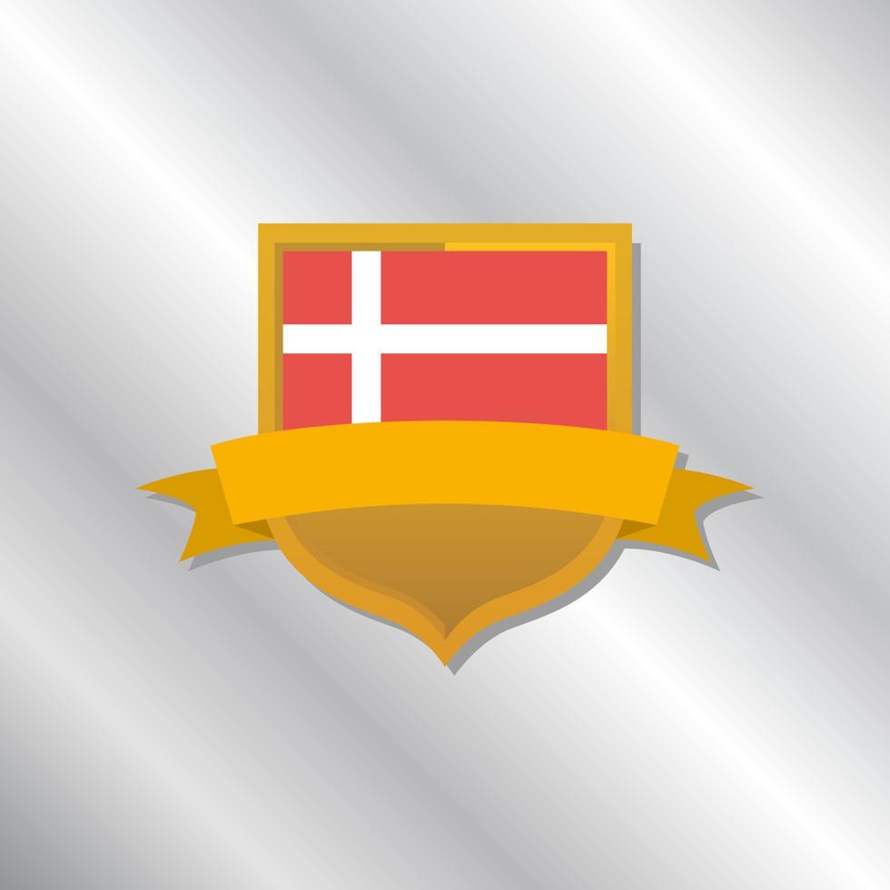 Illustration of Denmark flag Template vector