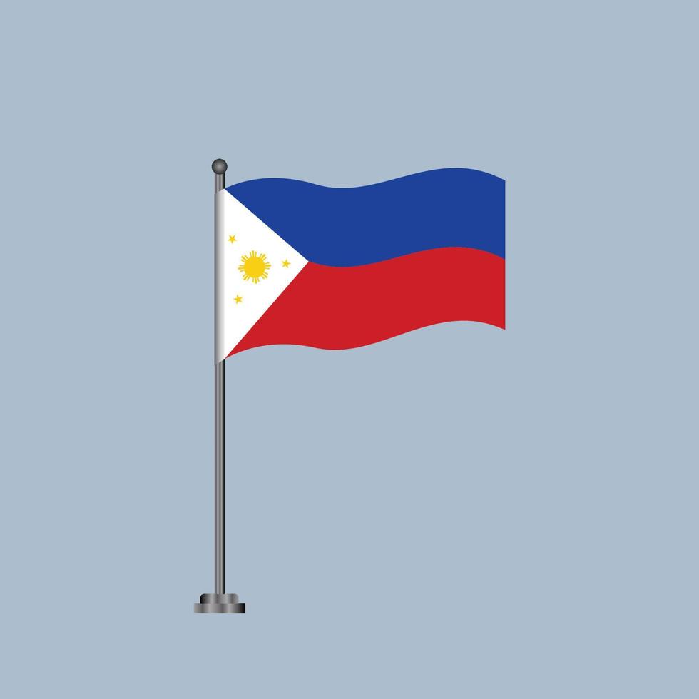 ilustración de la plantilla de la bandera de filipinas vector