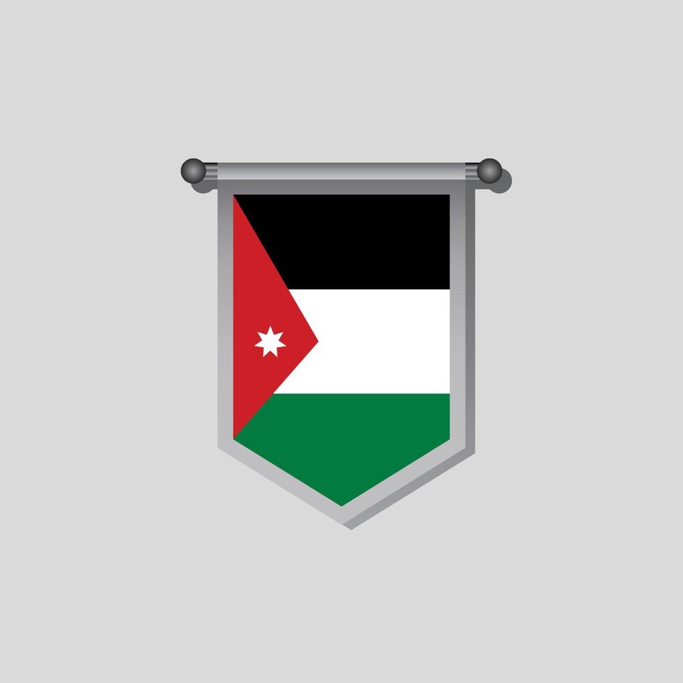Illustration of Jordan flag Template vector