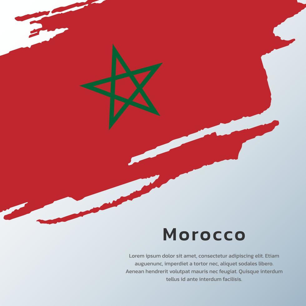 ilustración de la plantilla de la bandera de marruecos vector