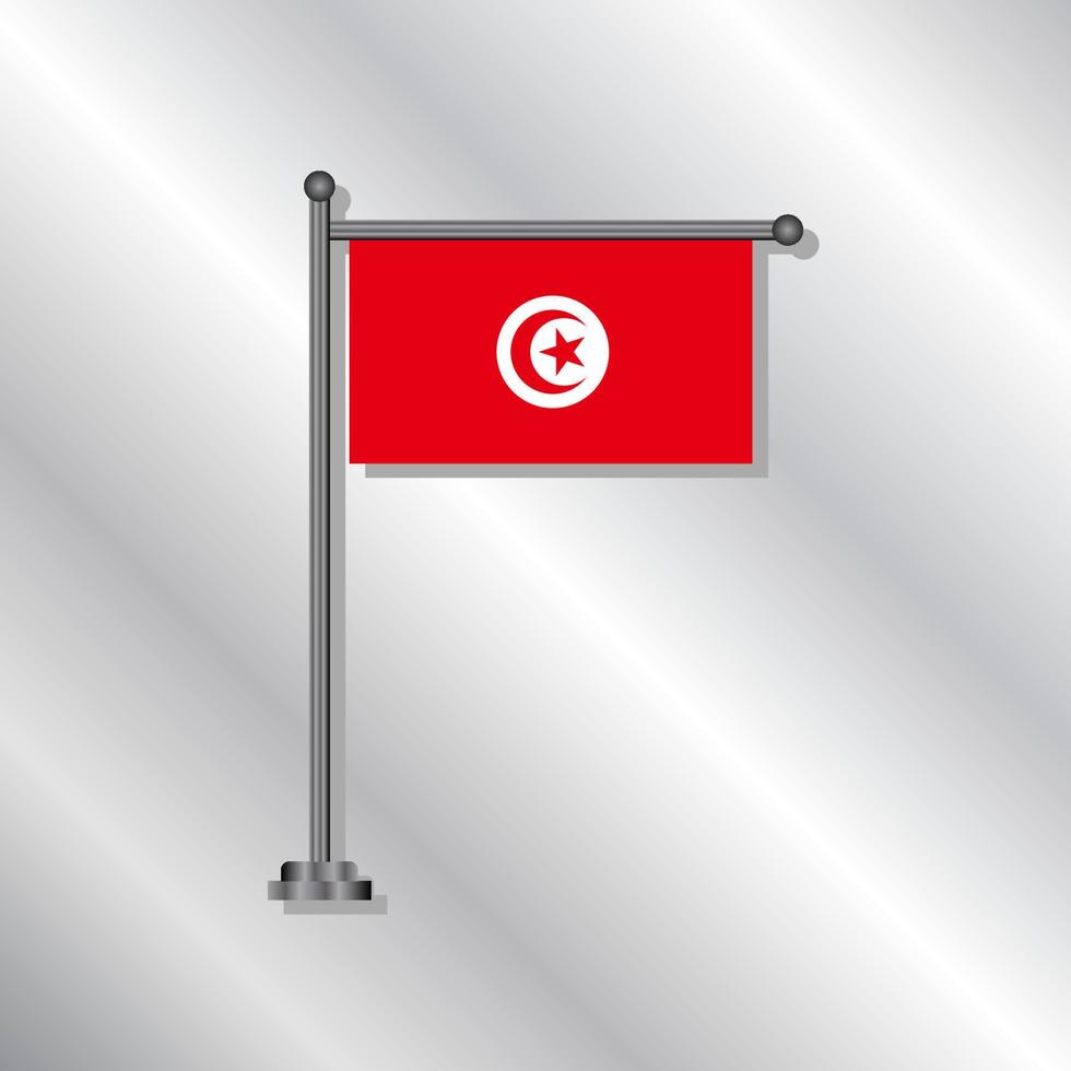 Illustration of Tunisia flag Template vector