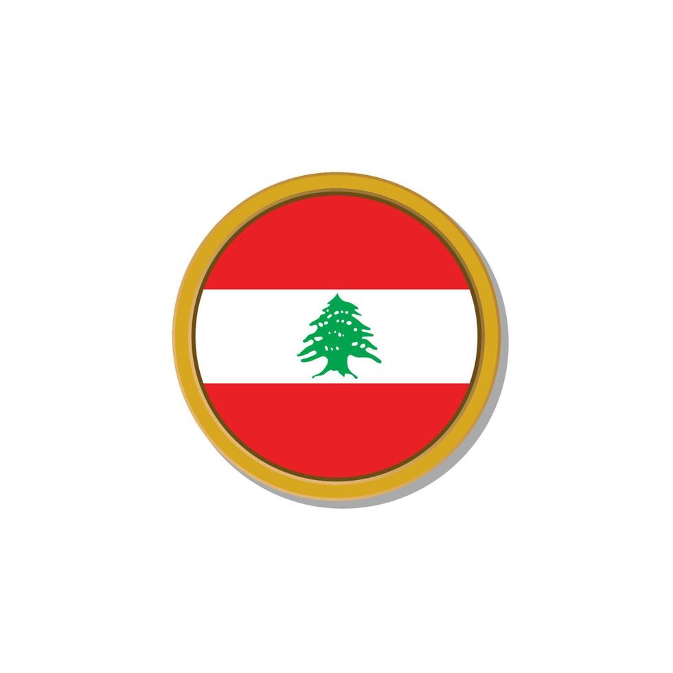 ilustración de la plantilla de la bandera de líbano vector