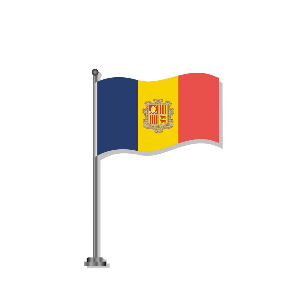 ilustración de la plantilla de la bandera de andorra vector