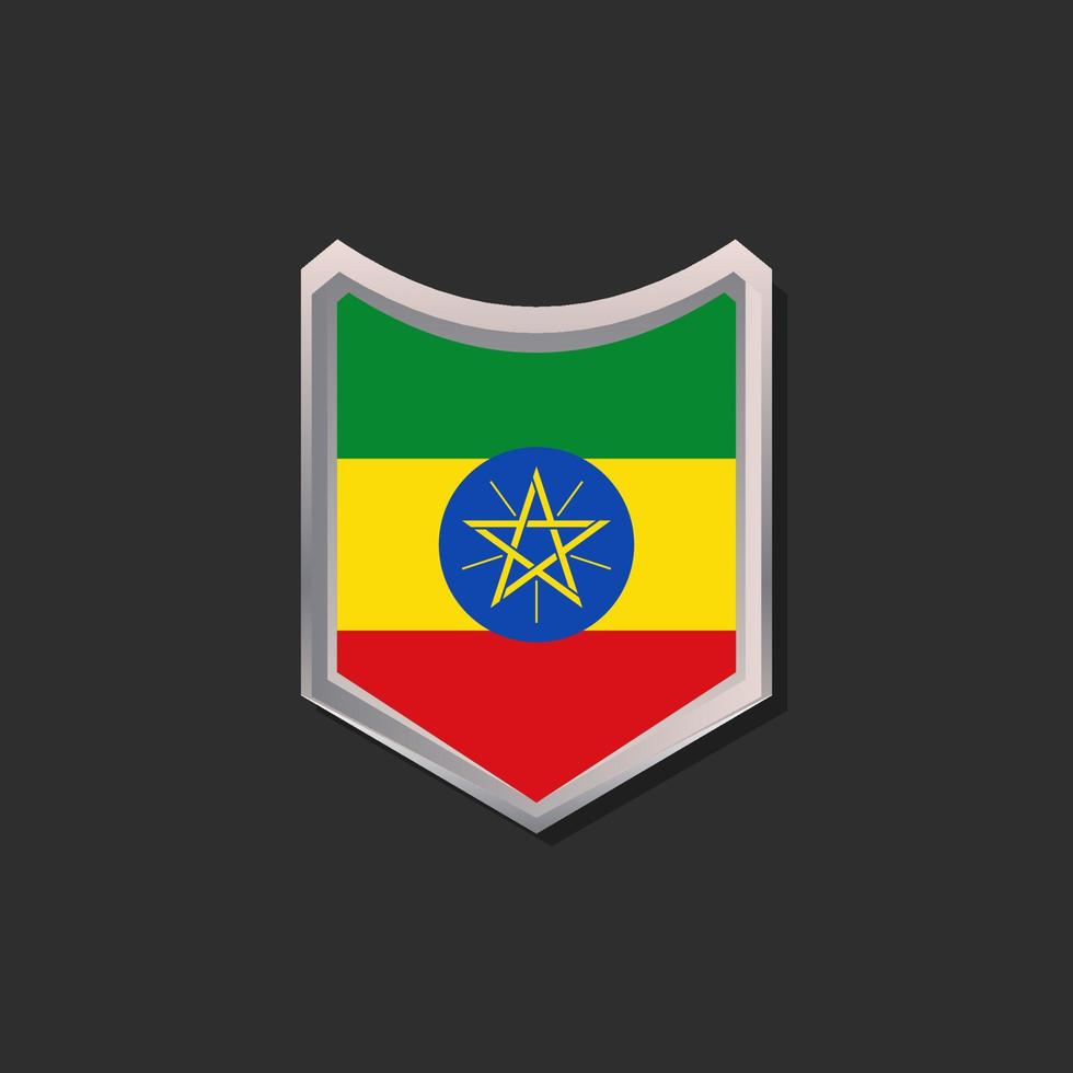 Illustration of Ethiopia flag Template vector