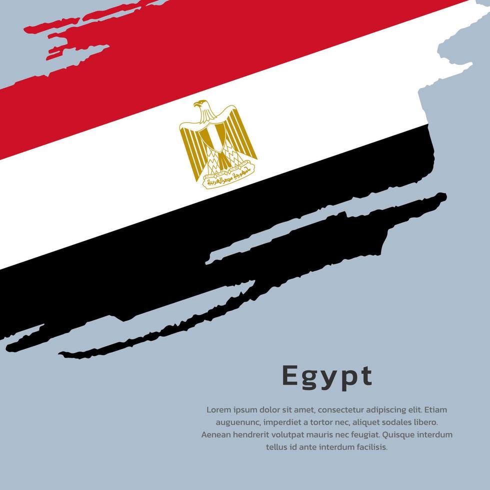 ilustración de la plantilla de la bandera de egipto vector