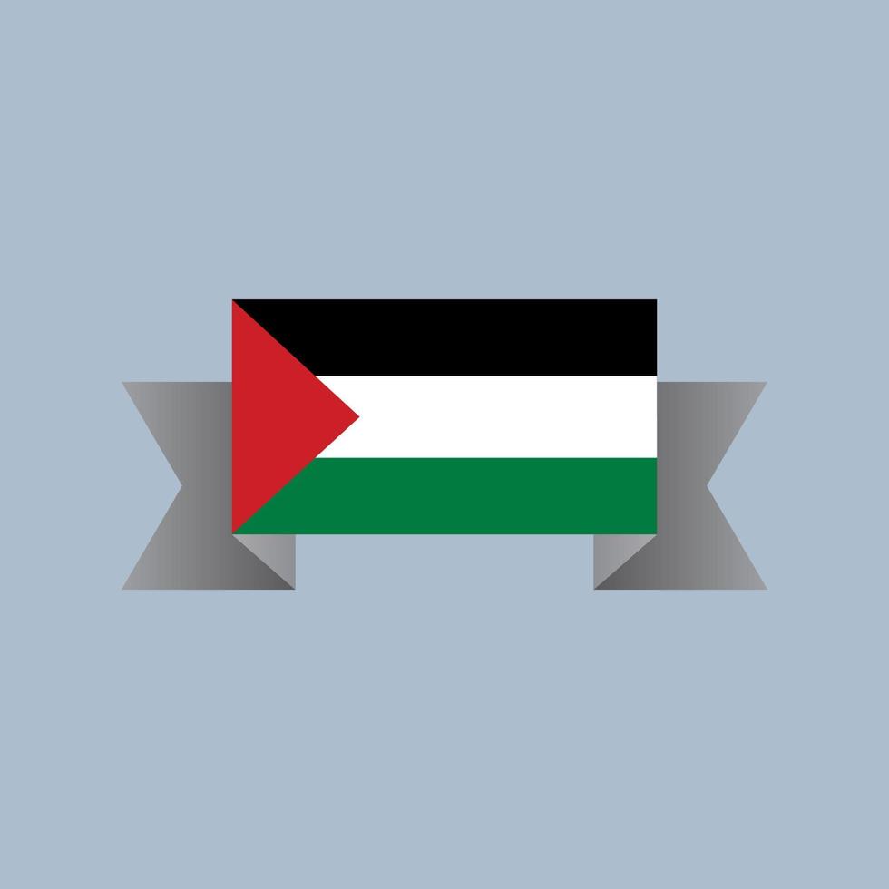 ilustración de la plantilla de la bandera palestina vector