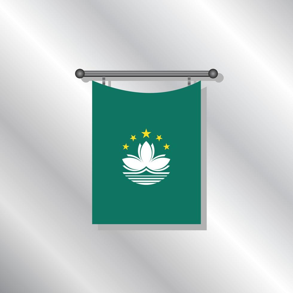 ilustración de la plantilla de la bandera de macao vector