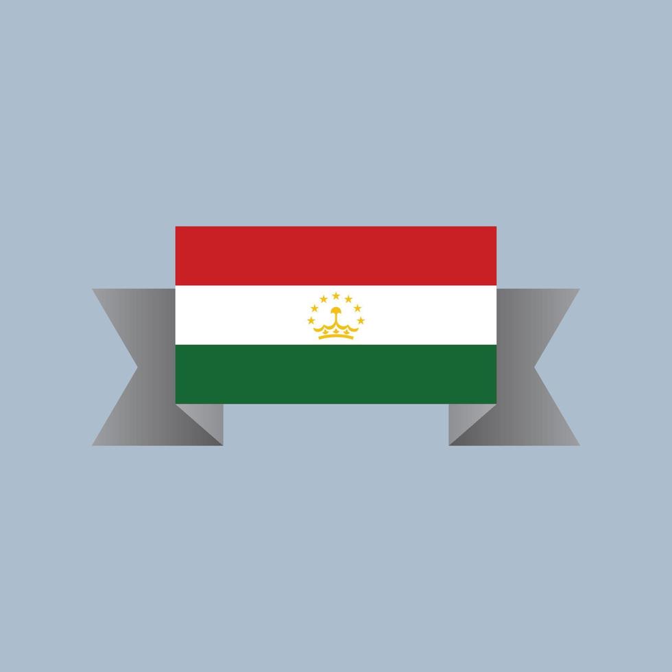ilustración de la plantilla de la bandera de tayikistán vector