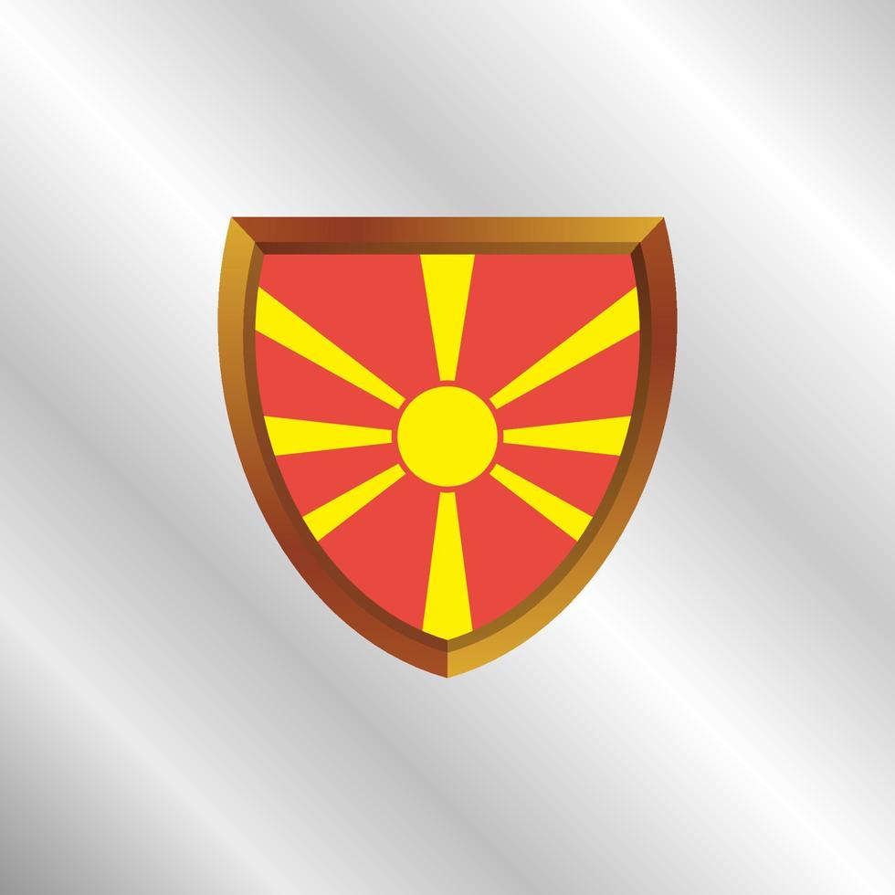 ilustración de la plantilla de la bandera de macedonia vector