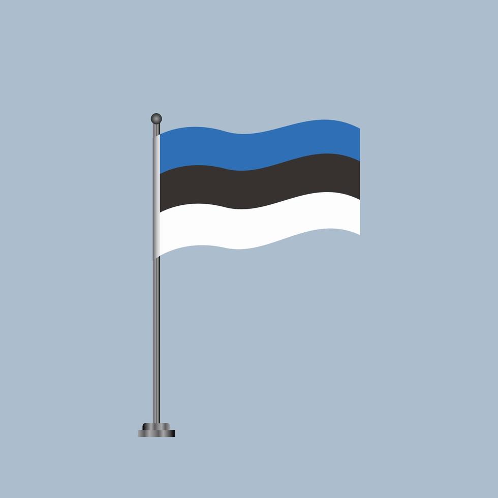 ilustración de la plantilla de la bandera de estonia vector